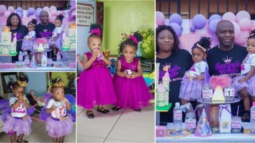 couple celebrate birthday of twins they welcomed after 17 years of waiting