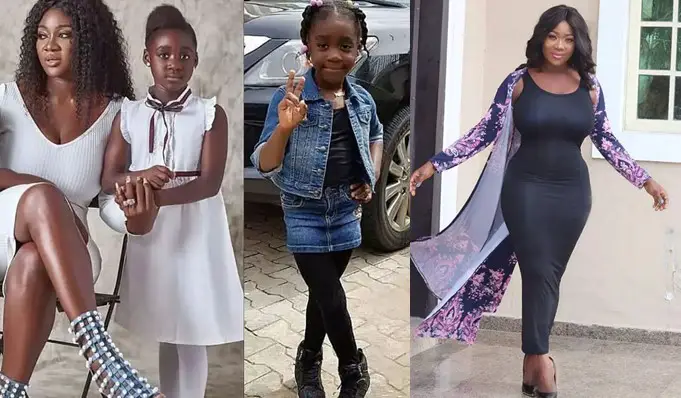 Mercy Johnson’s daughter, Purity cries out