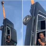 Teni cries out as director suspends her in a car for music video [watch]