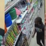 The 9-year-old girl who set fire to a supermarket has been captured on camera