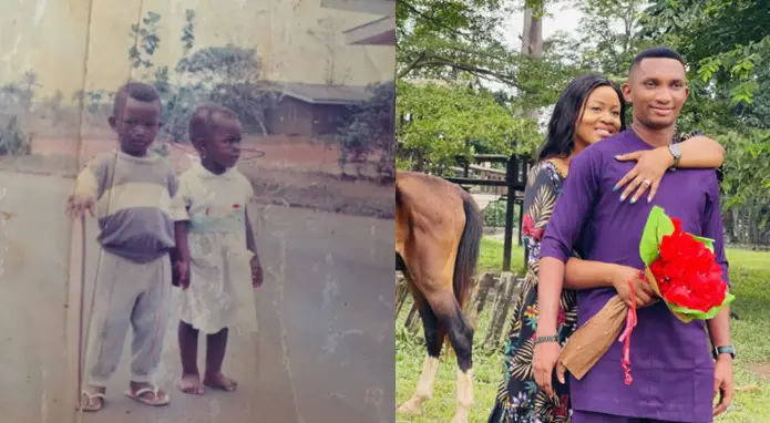 Couple who have known since they were kids are now engaged (Photos)