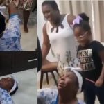 Mother rolls on the floor and sheds tears as her US-based daughter returns after 10 years