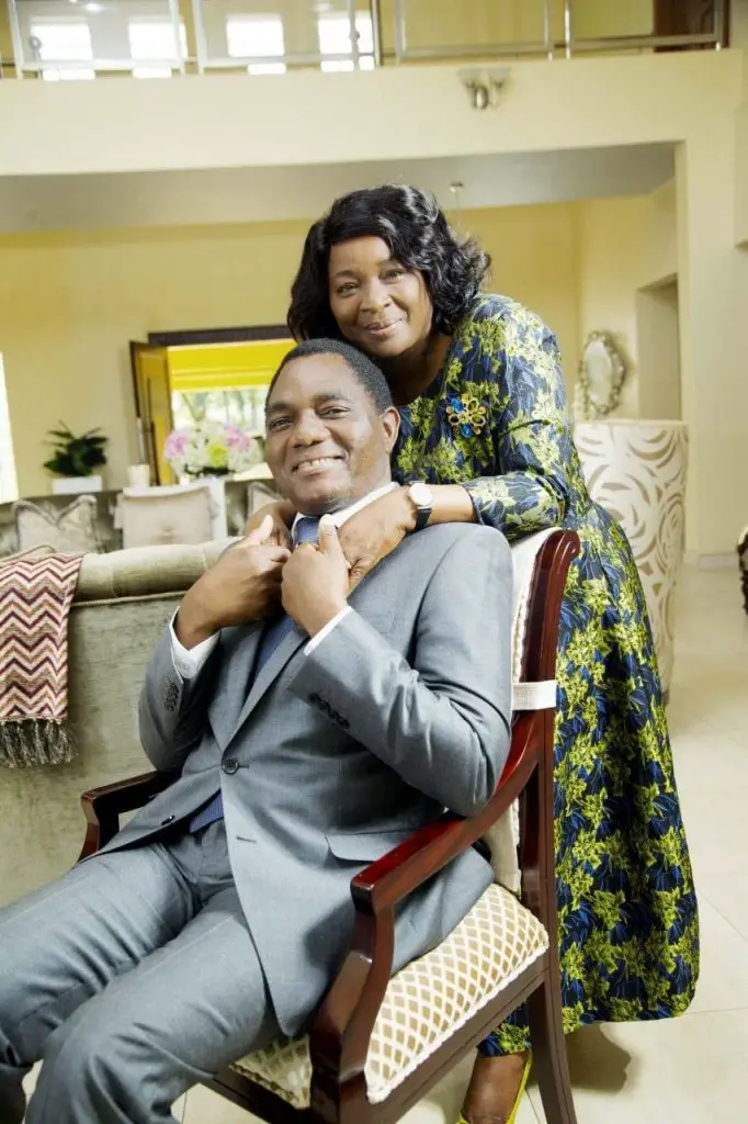 Mrs Mutinta Hichilema With her husband, Mr Hakainde Hichilema