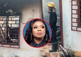 Beverly Afaglo Fight in tears as fire burns down everything in her house (VIDEO)