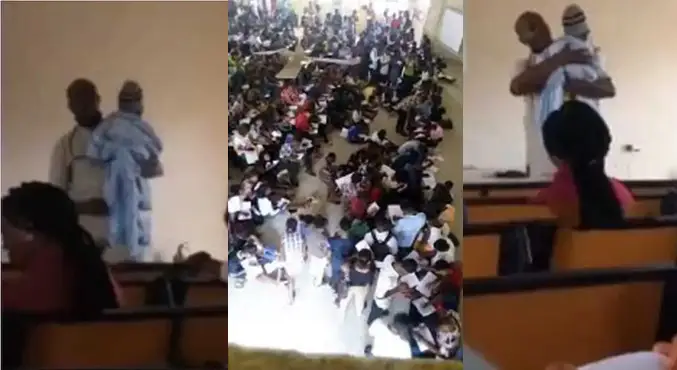 lecturer applauded for cradling his student’s baby while teaching in class (Video)