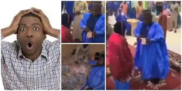 Man takes back the money he sprayed on bride who refused to dance or smile (Video)