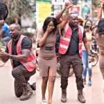 Man blocks traffic on busy highway to propose to his girlfriend (Photos/Video)