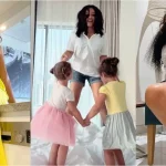 Nadia Buari drops Bedroom Video having Fun with Twin Daughters