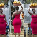 Ghanaians Reacts To Beautiful Curvaceous Lady Selling Cocoa On Street [Photos]