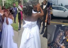 Man sheds tears of joy as his bride gifts him a car on their wedding day