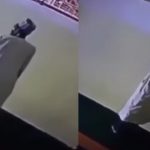 Man who pretended to be praying caught on camera stealing from a Mosque (Video)