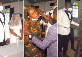 Angry wife storms husbands wedding with children, disrupts ceremony [video]