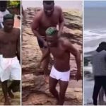 Shatta Wale and Medikal go for 'sea bath ritual' after release from prison (WATCH)