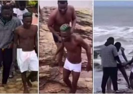 Shatta Wale and Medikal go for 'sea bath ritual' after release from prison (WATCH)