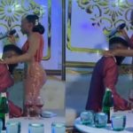 Bride heaps prayers on her groom as she asks God to make him successful (Video)