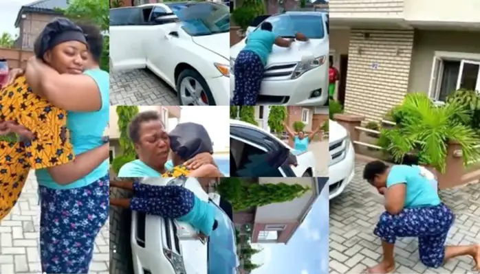Emotional moment skit-maker, Amarachi surprised her mum with a brand new Toyota Venza (Video)