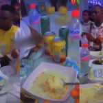Guests served ‘soaking’ gari and groundnut at wedding reception [Video]