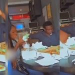 Young man’s mood changes while on a date with lady who showed up with her friends (Video)