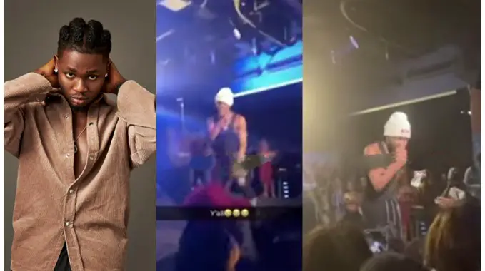 ”I don’t want to see this girl here” – Omah Lay berates lady for not singing, dancing at his concert (Video)