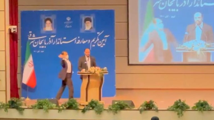 Iranian governor slap