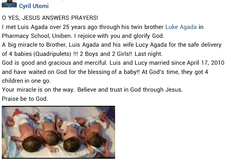 quadruplets Kids Parents testimonies