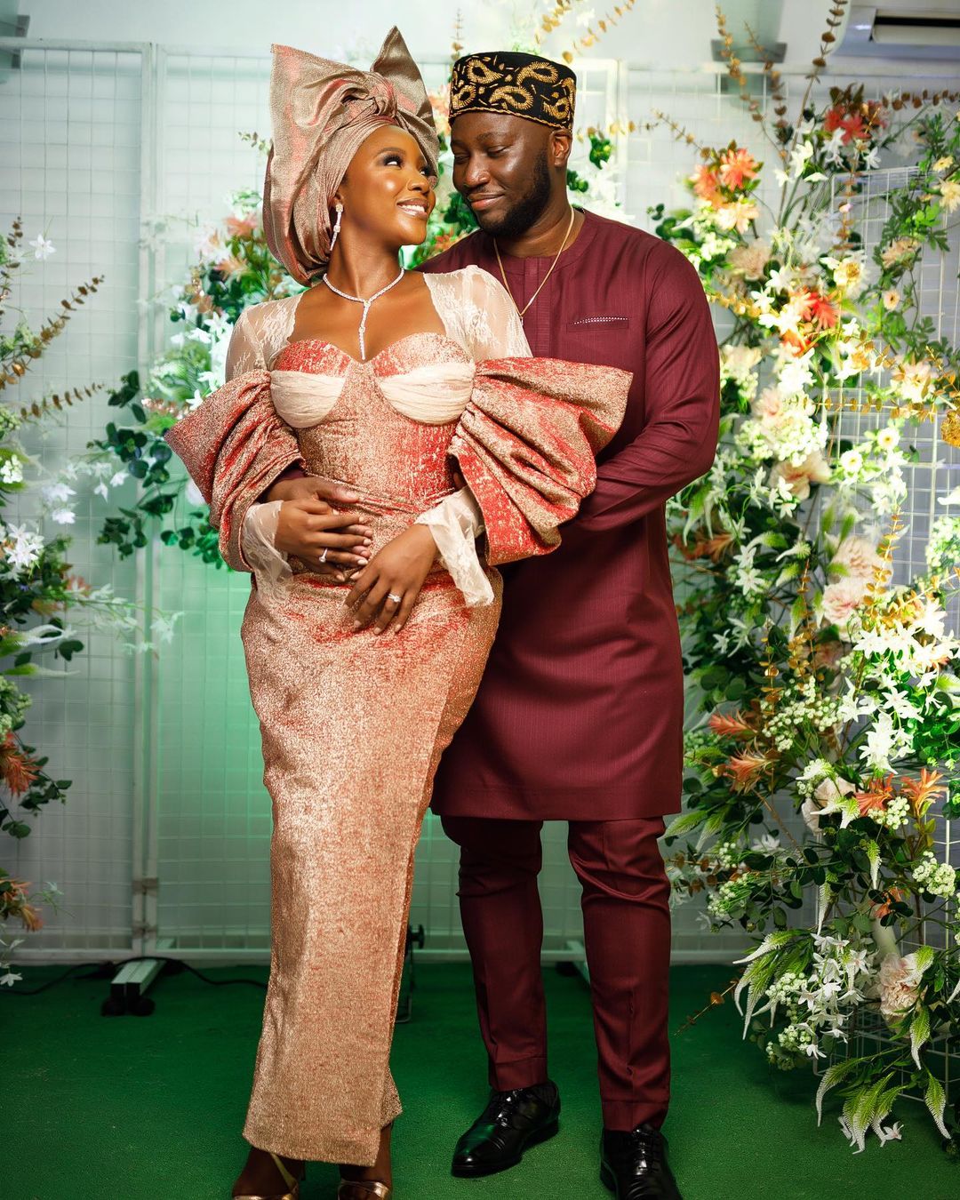 Ini Dima-Okojie’ With Her Husband To Be