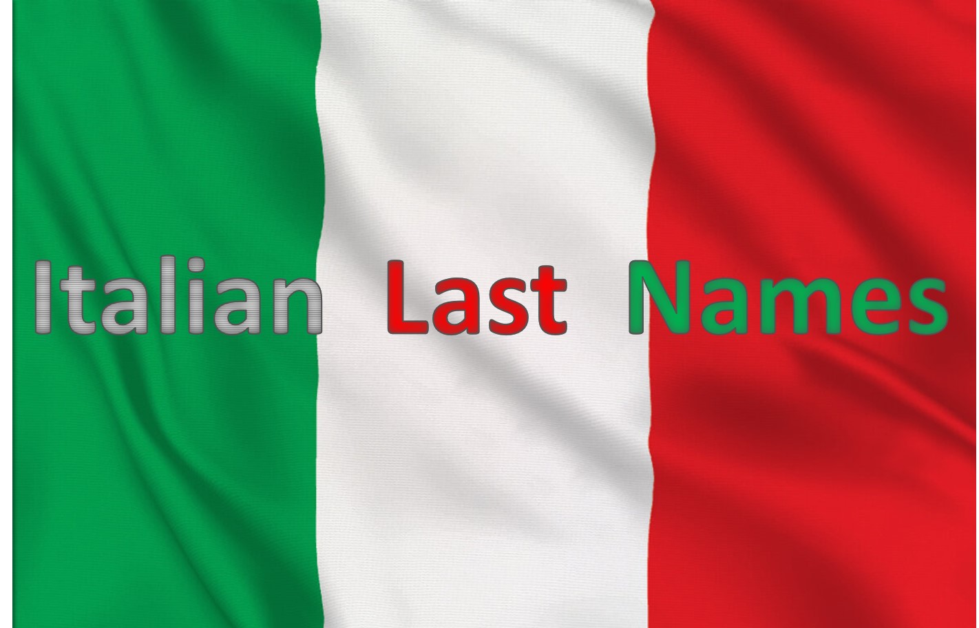 Italian Last Names Or Surnames