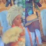 Reactions as bride snubs her groom as he tries to talk to her during their wedding (Video)