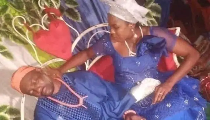 Reactions as groom reportedly dozes off at his traditional wedding