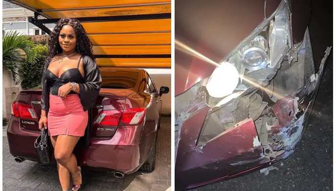 BBNaija Tega survives ghastly car accident