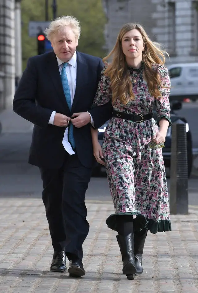 Boris Johnson with his now wife Carrie Symonds 