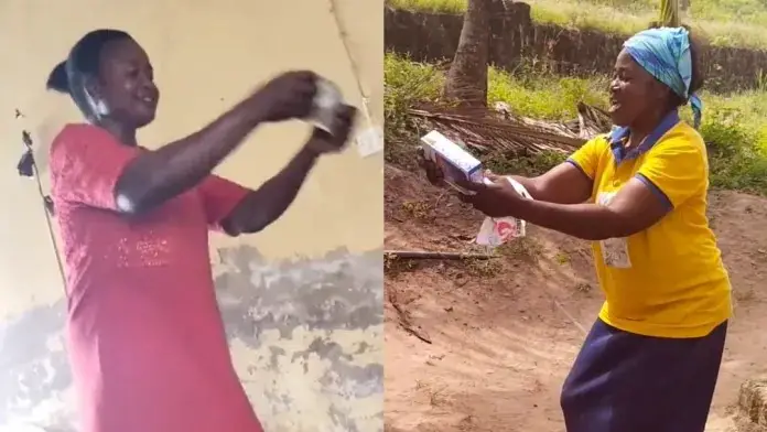 Heartwarming moment lady surprised her mum with cash, new phone after receiving salary (Video)