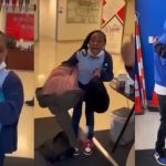 Man who was wrongly imprisoned when his daughter was a baby surprises her at school moments after regaining his freedom