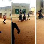 Two men, their wives and kids engage in royal rumble fight (Video)