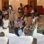 Woman storms church with her kids, disrupts her husband’s secret wedding (Video)