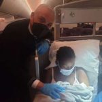 Woman gives birth onboard flight to the United States