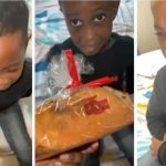 Boy breaks down in tears as he rejects his mum’s gift and asks for a baby sister instead (Video)