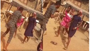 Two teenage friends fight a boy after discovering he’s dating both of them (Video)