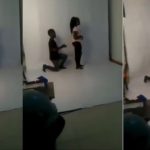 Lady instantly falls down in shock as her man surprises her by proposing during photoshoot (Video)