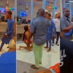 Drama as man catches girlfriend on a date with another guy after telling him she won’t go out (Video)