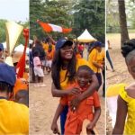 Mercy Johnson attends her kids’ inter-house sports, Purity sulks as her brother’s team wins