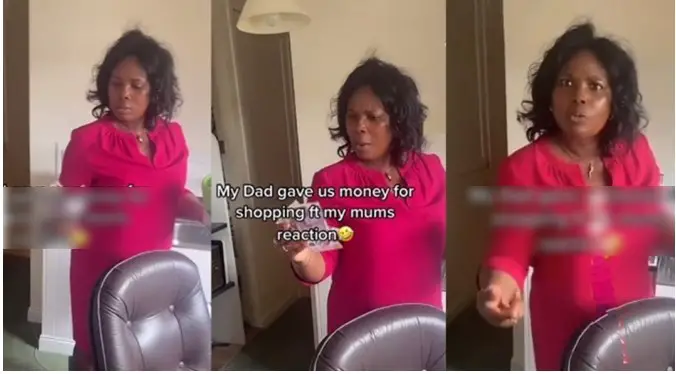 Am I a child? – Woman tackles her husband over the amount of money he gave her (Video)
