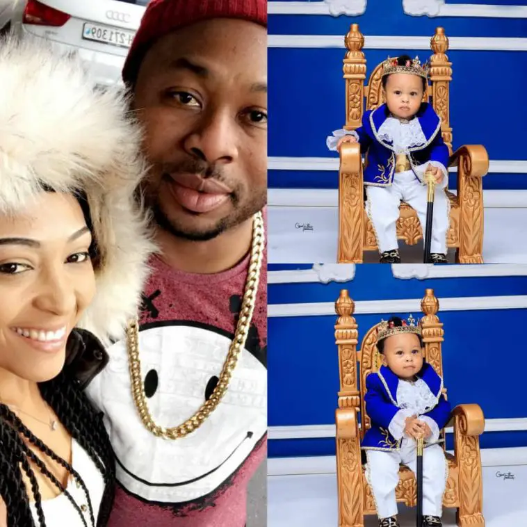 ''Your mum brought me happiness and filled a vacuum in my heart''- Businessman Olakunle Churchill, tells son, King Churchill, as he turns one