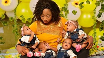 Woman Gives Birth To Quadruplets After 12 Years Of Waiting (See Photos)