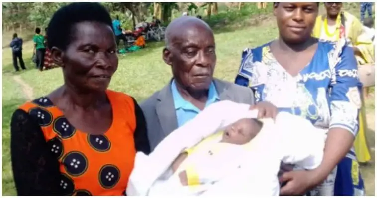Mzee Yosia Mwesigye; Man Finally Becomes Father, Welcomes 1st Child at Age 83