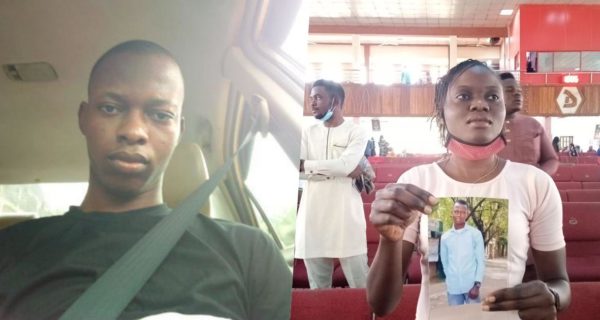 Man cries out as lady takes his picture to church after promising her marriage