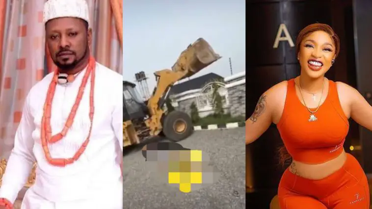 “You mess with the wrong lady, you get what you deserve” – Tonto Dikeh reacts as Kpokpogri’s house gets demolished