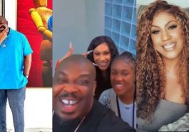 Don Jazzy Beams With Smile As He Reunites With Ex-Wife, Michelle Jackson, After 19 Years