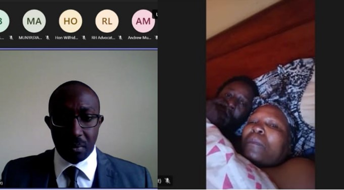 Lawyer in disbelief as divorce-seeking client logs into Zoom court while cuddling his wife