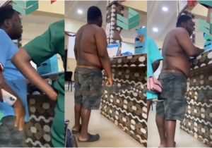 ‘My stomach is too big’ – Young man with potbelly storms hospital to demand abortion